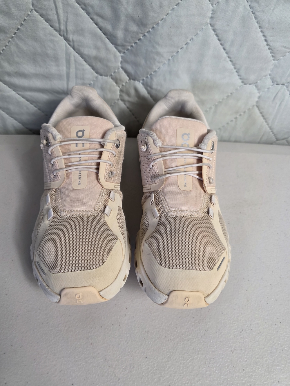 ON Cloud 6 Pearl/White Women's Sneakers Super Foam 360° Comfort Running Shoes - Picture 4 of 10